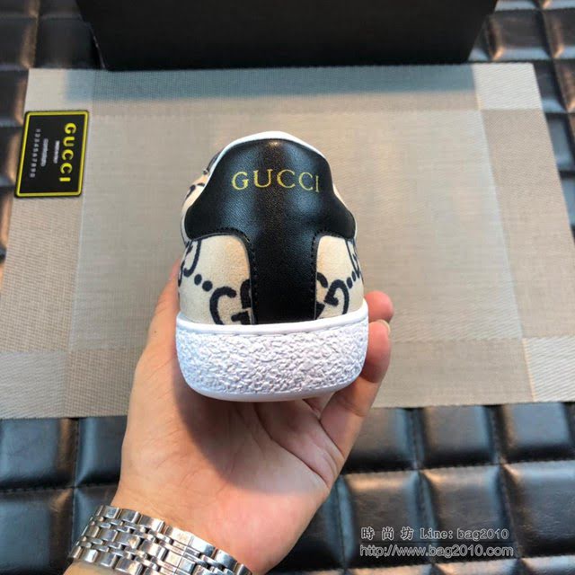 GUCCI男鞋 GUCCI官網最新款 休閒時尚男鞋 爆款版型 古馳印花男鞋 Gucci低幫男鞋  hdnx1077